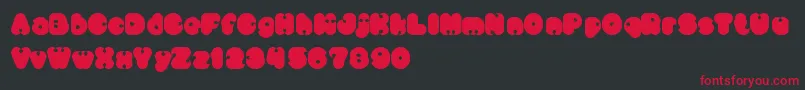 LittleThinkBigImpact Font – Red Fonts on Black Background
