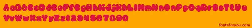 LittleThinkBigImpact Font – Red Fonts on Orange Background