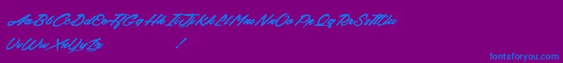 BackFromTheDead Font – Blue Fonts on Purple Background