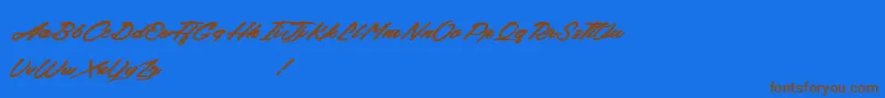 BackFromTheDead Font – Brown Fonts on Blue Background