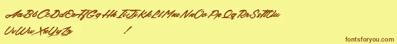 BackFromTheDead Font – Brown Fonts on Yellow Background