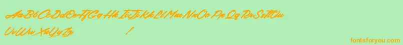 BackFromTheDead Font – Orange Fonts on Green Background
