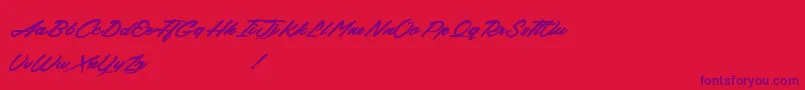 BackFromTheDead Font – Purple Fonts on Red Background