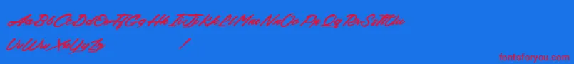 BackFromTheDead Font – Red Fonts on Blue Background