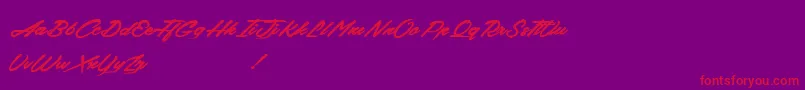 BackFromTheDead Font – Red Fonts on Purple Background