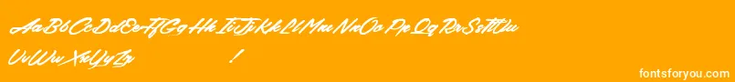 BackFromTheDead Font – White Fonts on Orange Background