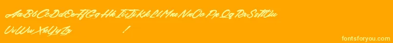 BackFromTheDead Font – Yellow Fonts on Orange Background