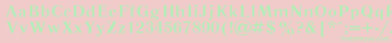 Literaturnaya107b-Schriftart – Grüne Schriften auf rosa Hintergrund