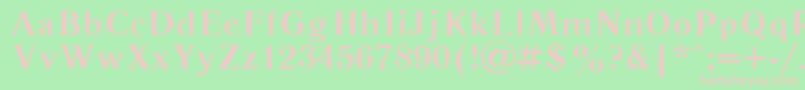 Literaturnaya107b Font – Pink Fonts on Green Background