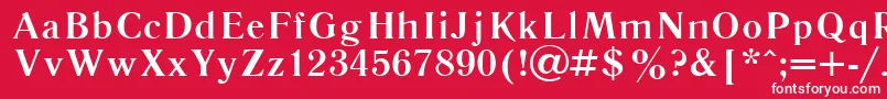 Literaturnaya107b Font – White Fonts on Red Background