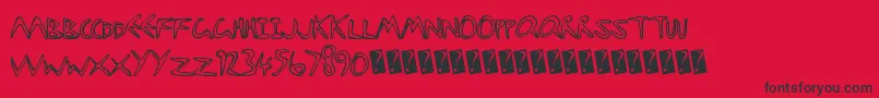 Starfishy Font – Black Fonts on Red Background
