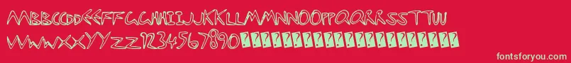 Starfishy Font – Green Fonts on Red Background