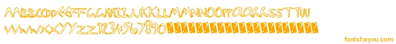 Starfishy-Schriftart – Orangefarbene Schriften