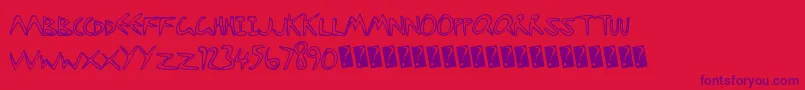 Starfishy Font – Purple Fonts on Red Background