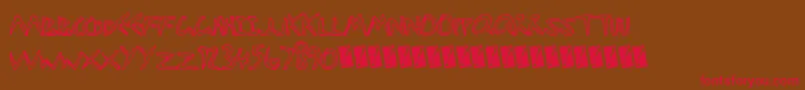 Starfishy Font – Red Fonts on Brown Background