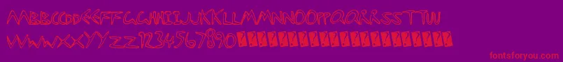 Starfishy Font – Red Fonts on Purple Background