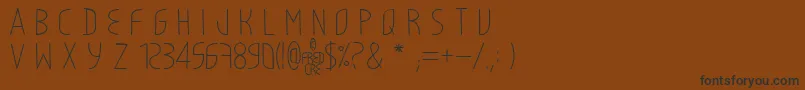 Шрифт LightyCre – чёрные шрифты на коричневом фоне