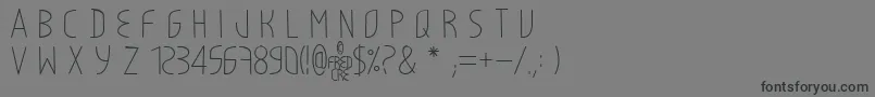 LightyCre Font – Black Fonts on Gray Background