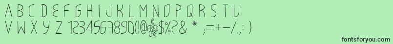 LightyCre Font – Black Fonts on Green Background