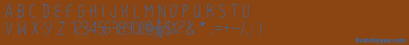 LightyCre Font – Blue Fonts on Brown Background