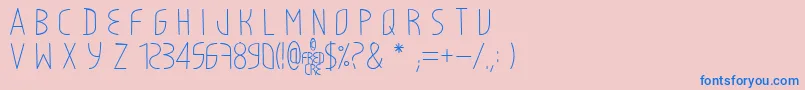 Шрифт LightyCre – синие шрифты на розовом фоне