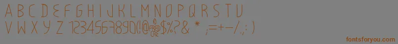 LightyCre Font – Brown Fonts on Gray Background