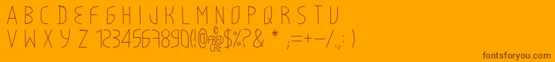 Шрифт LightyCre – коричневые шрифты на оранжевом фоне