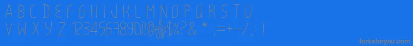 LightyCre Font – Gray Fonts on Blue Background