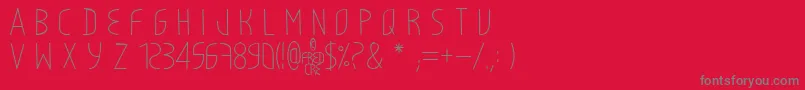 LightyCre Font – Gray Fonts on Red Background