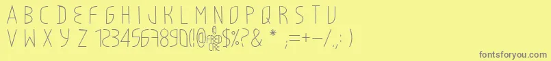 LightyCre-Schriftart – Graue Schriften auf gelbem Hintergrund