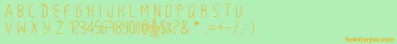 LightyCre Font – Orange Fonts on Green Background