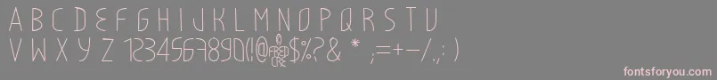 LightyCre Font – Pink Fonts on Gray Background