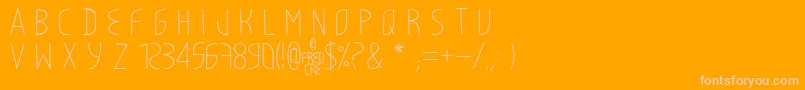 LightyCre Font – Pink Fonts on Orange Background