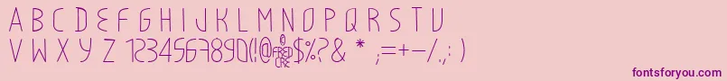 LightyCre Font – Purple Fonts on Pink Background