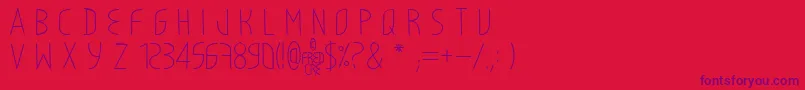LightyCre Font – Purple Fonts on Red Background
