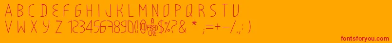 fuente LightyCre – Fuentes Rojas Sobre Fondo Naranja