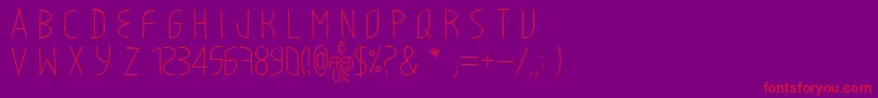 LightyCre-Schriftart – Rote Schriften auf violettem Hintergrund