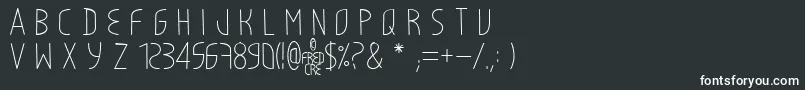 LightyCre Font – White Fonts on Black Background