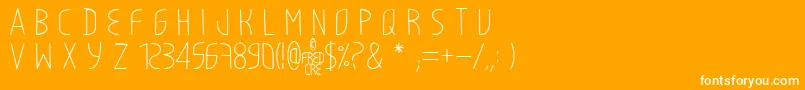 フォントLightyCre – オレンジの背景に白い文字