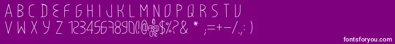 LightyCre Font – White Fonts on Purple Background