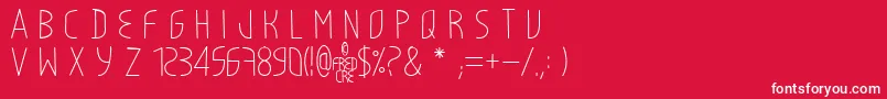 LightyCre Font – White Fonts on Red Background