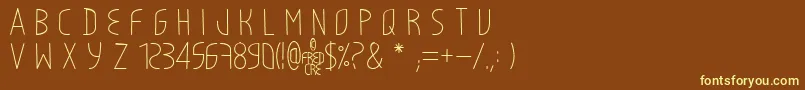 LightyCre Font – Yellow Fonts on Brown Background