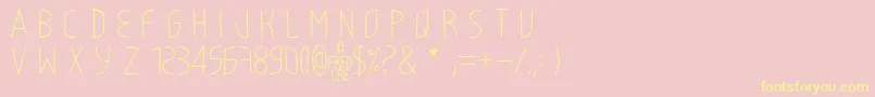 LightyCre Font – Yellow Fonts on Pink Background