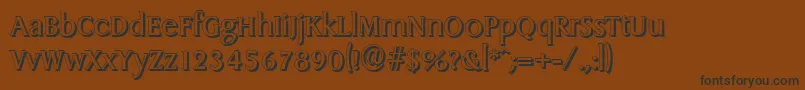 DragonshadowRegular Font – Black Fonts on Brown Background