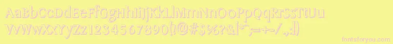 DragonshadowRegular Font – Pink Fonts on Yellow Background
