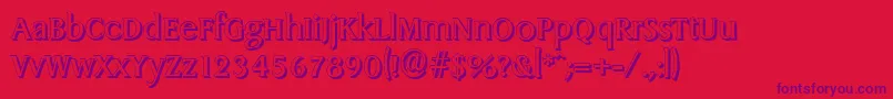 DragonshadowRegular Font – Purple Fonts on Red Background