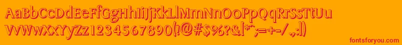 DragonshadowRegular Font – Red Fonts on Orange Background