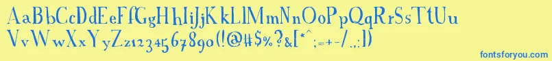 More about AFontWithSerifs Font AFontWithSerifs Font – Blue Fonts on Yellow Background