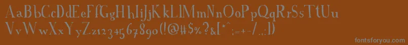 Weitere Informationen zur AFontWithSerifs-Schriftart AFontWithSerifs-Schriftart – Graue Schriften auf braunem Hintergrund