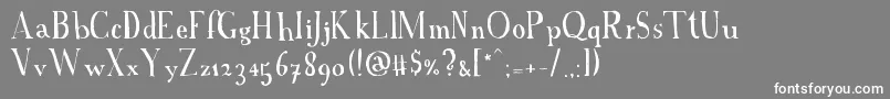 フォントAFontWithSerifs – 灰色の背景に白い文字